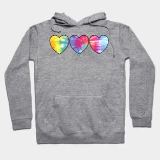 Tie Dye Hearts Hoodie